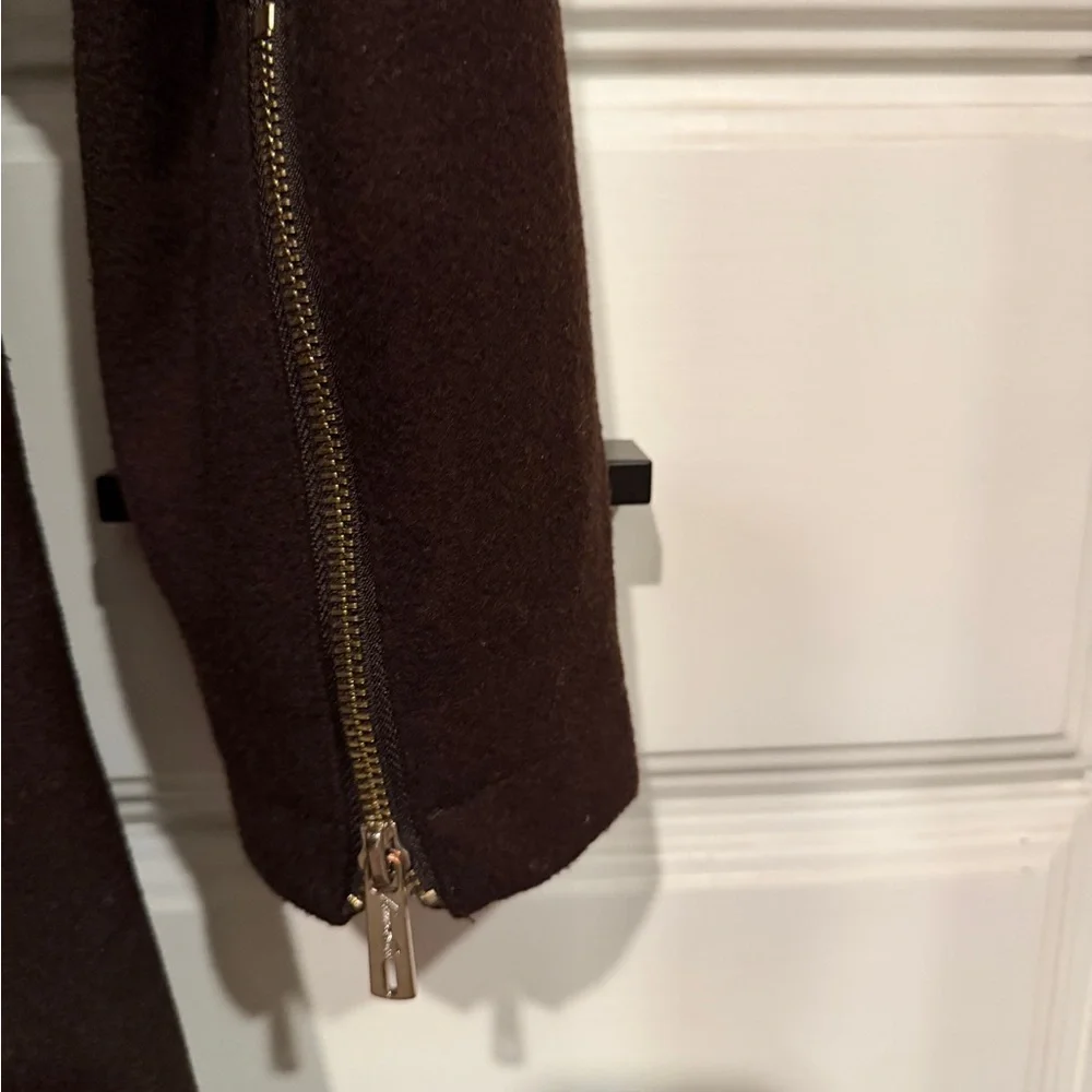 Kenneth Cole Dark Brown Wool Coat - Picture 4 of 6